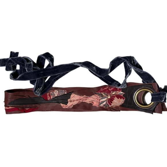 Boho Shabby Chic Leather Art To Wear Patchwork Handmade Belt - Picture 1 of 12